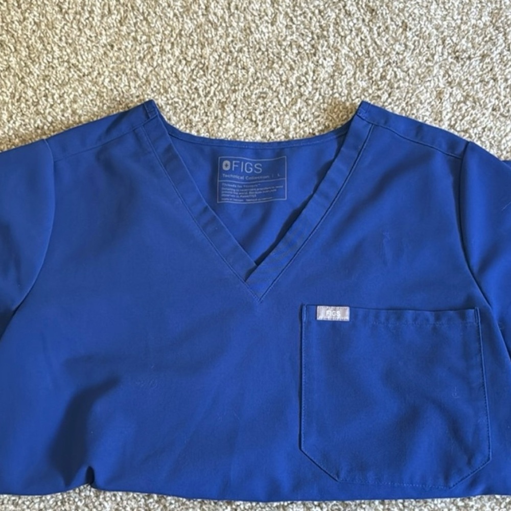 Figs Women's Blue Scrub Top